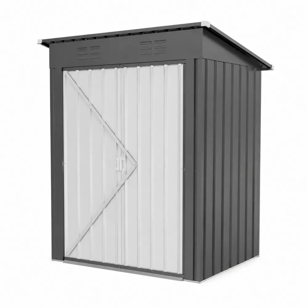 Metalowy schowek ogrodowy z blachy stalowej 213x130x125 cm