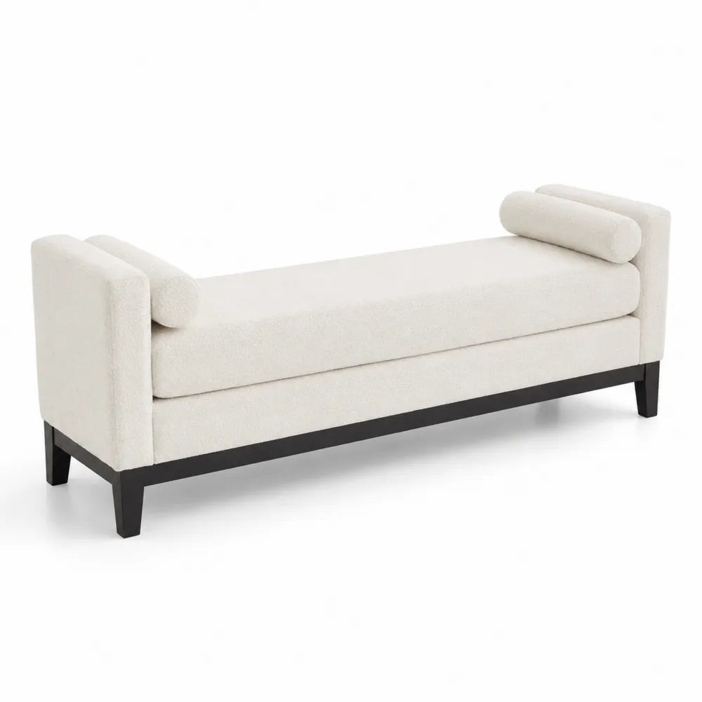 Ławka tkanina boucle beżowa 150 cm
