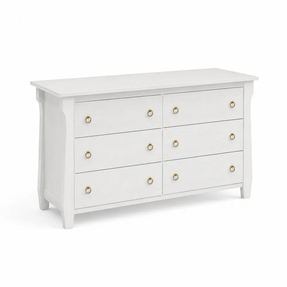 Komoda MDF z 6 szufladami biała
